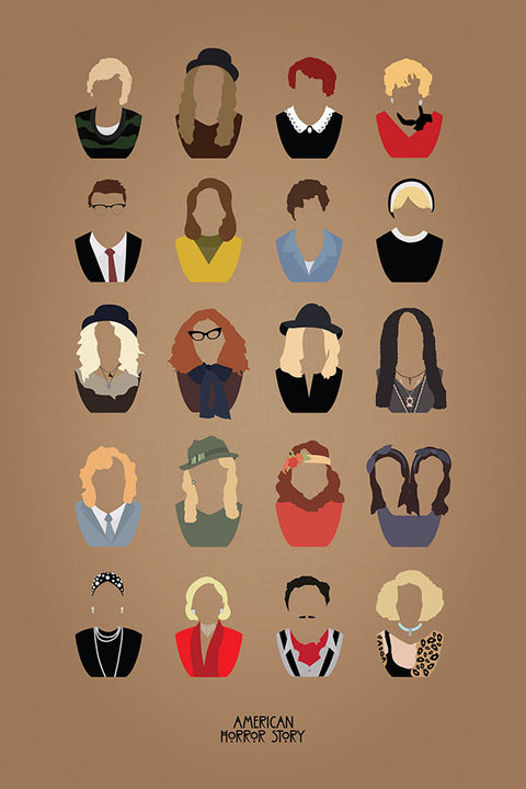 Poster American Horror Story - Freak Show - História de Horror Americana - AHS - Séries