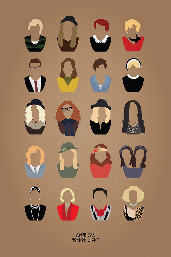 Poster American Horror Story - Freak Show - História de Horror Americana - AHS - Séries