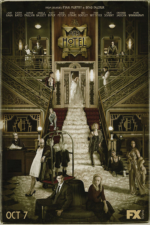 Poster American Horror Story - Hotel - História de Horror Americana - AHS - Séries