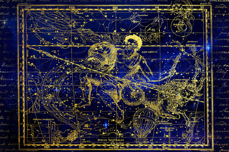 Poster Aquário - Constelação - Zodiaco - Signos