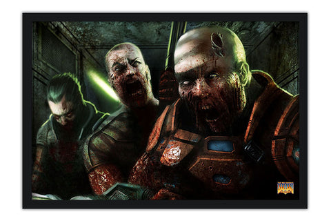 Poster DOOM - Soldados Zumbies - Games
