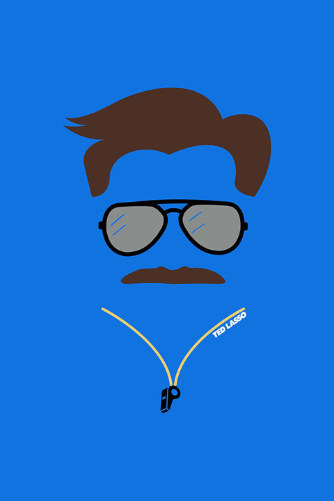 Poster Ted Lasso - Believe - Minimalista - Séries
