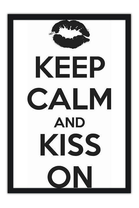 Poster Colecao Keep Calm And Kiss On - Frases