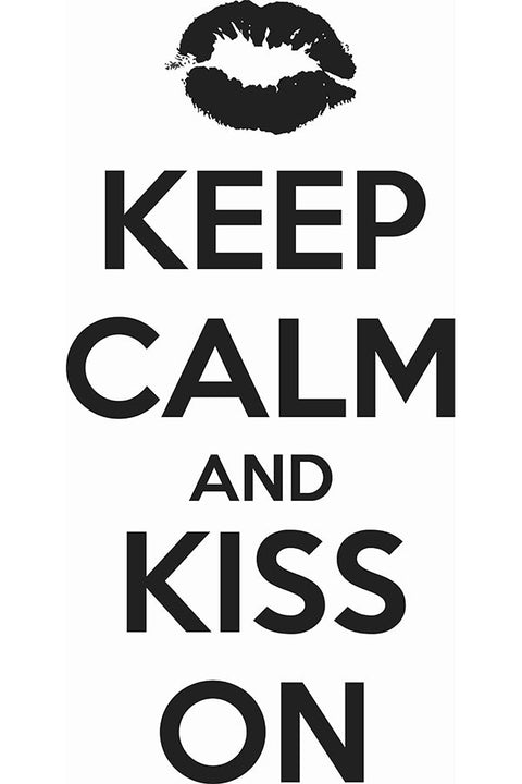 Poster Colecao Keep Calm And Kiss On - Frases