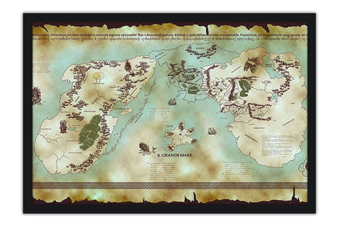 Poster Map Of Middle Earth And Undy Inglands
