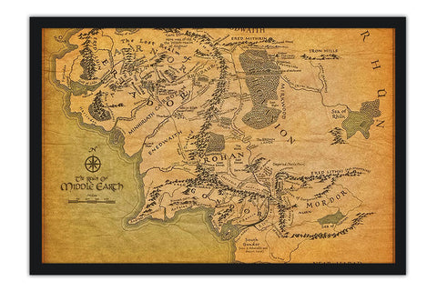 Poster Middle Earth Large Larger Still - Mapas
