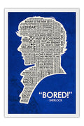 Poster "Bored" Sherlock Holmes - Alternativo - Séries