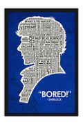 Poster "Bored" Sherlock Holmes - Alternativo - Séries