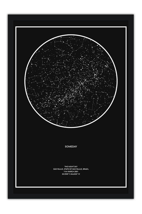 Poster Mapa das Estrelas - Mapas