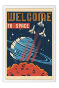 Poster Welcome to Space - Coleção - Retrô - Vintage