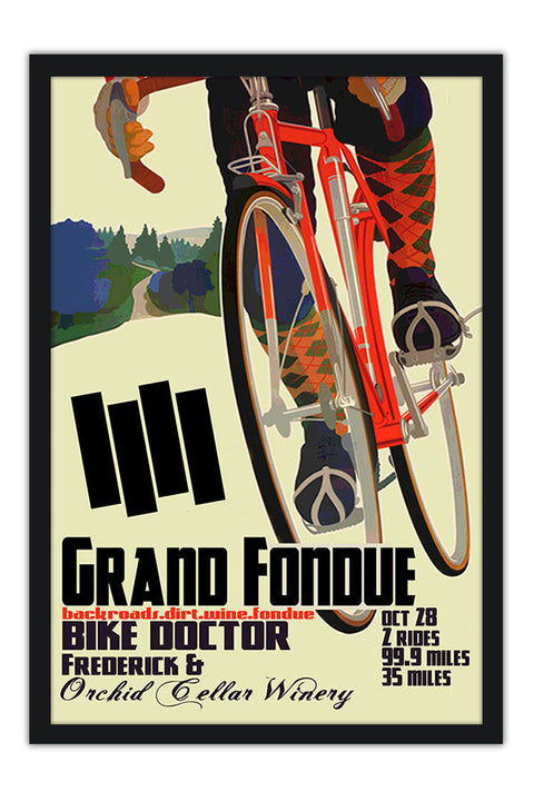 Poster Grand Fondue Bike Doctor - Coleção - Retrô - Vintage