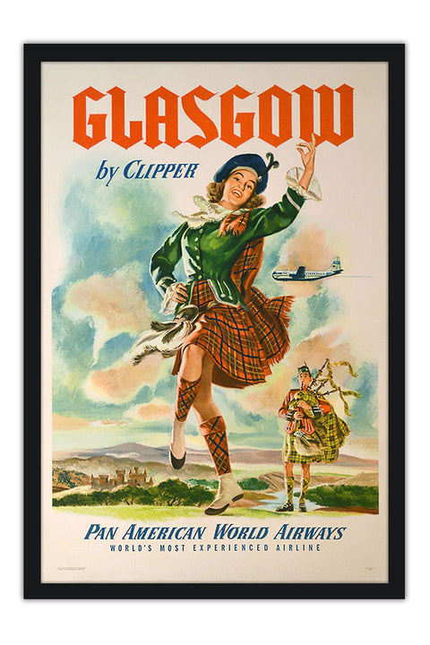 Poster Glasgowby Clipper - Coleção - Retrô - Vintage