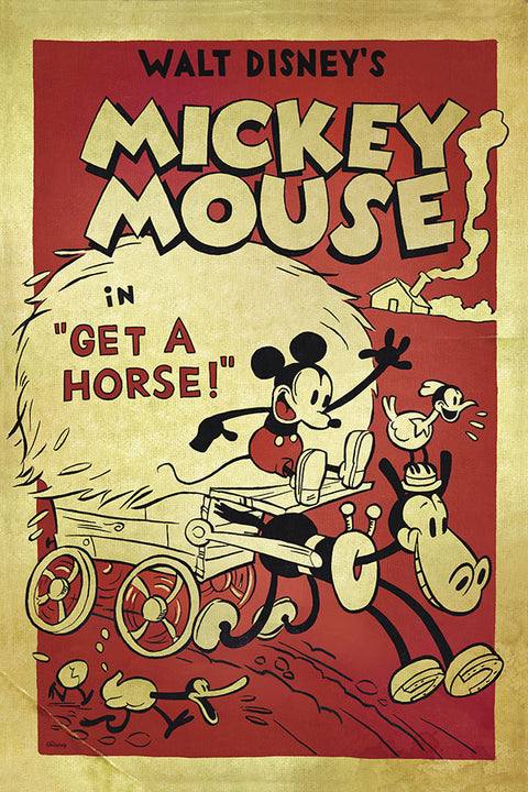 Poster Mickey Mouse Get a Horse - Retrô - Infantil