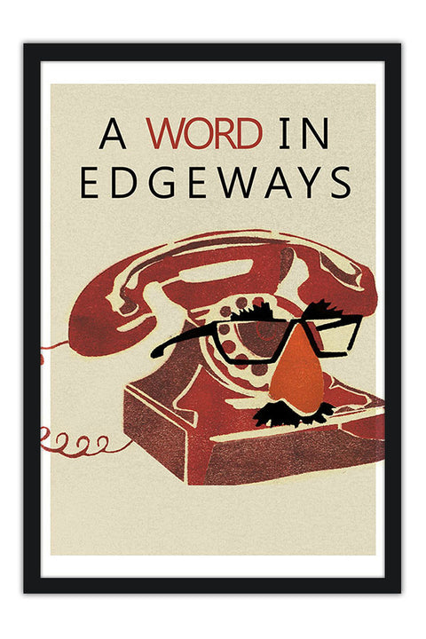 Poster A Word in Edgeways - Coleção - Retrô - Vintage
