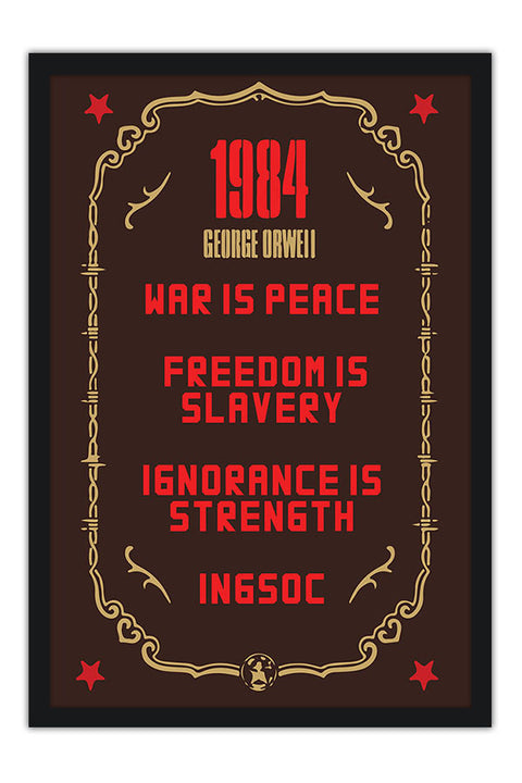 Poster 1984 George Orwell - War Is Peace Freedom Is Slavery