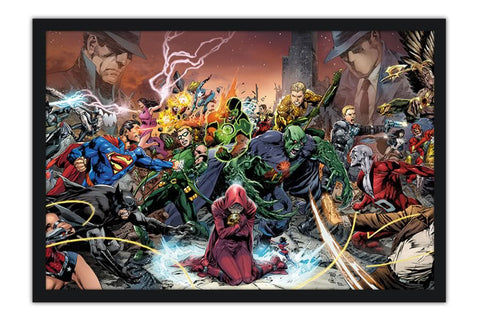 Poster Trinity War - Heróis - Comics - Quadrinhos - Hq