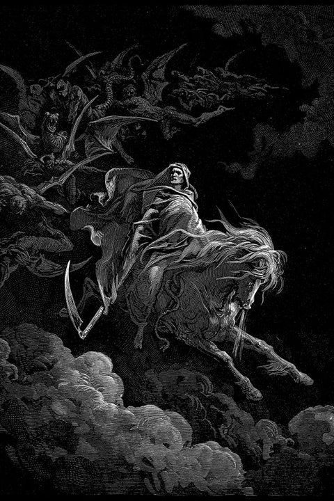 Poster Grim Reaper - Ceifador Sinistro - Gustave Doré - Obras de Arte