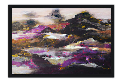 Poster Abstrato - Colorido - Montanhas Roxas - Colors - Decoração