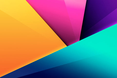 Poster Abstrato - Colorido - Polígonos - Colors - Decoração