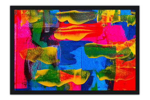 Poster Abstrato - Colorido - Golpes de Pincel - Colors - Decoração