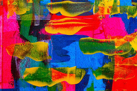 Poster Abstrato - Colorido - Golpes de Pincel - Colors - Decoração