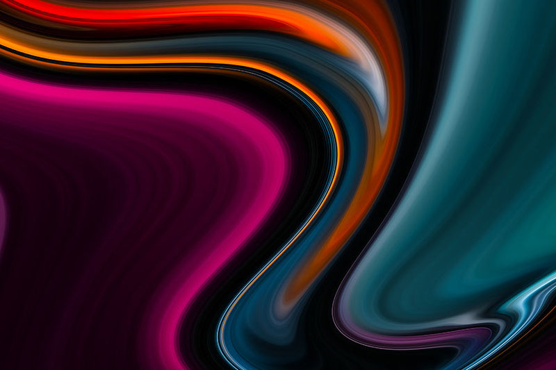 Poster Abstrato - Colorido - Ondas - Colors - Decoração