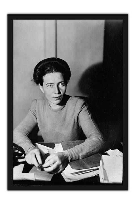 Poster Simone de Beauvoir - Figuras Historicas