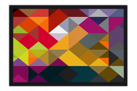 Poster Abstrato - Polígonos - Arte Digital - Arte Decorativa