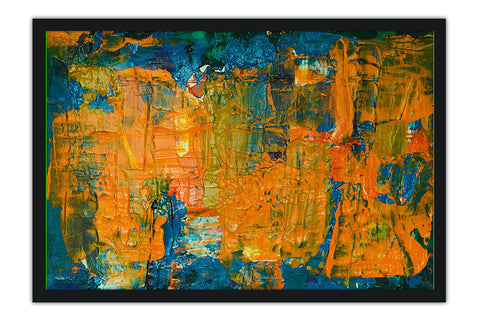 Poster Abstrato - Colors - Laranja e Azul - Arte Decorativa
