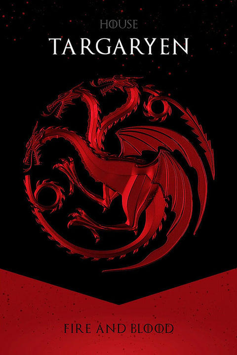 Poster Casa Targaryen - Game Of Thrones - Séries