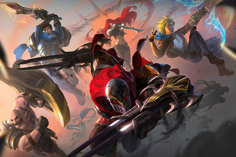 Poster League Of Legends - LOL - Champions Zed Braum Garen Ezreal Katarina - Games