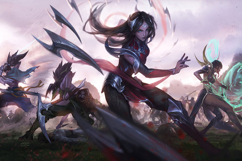 Poster League Of Legends - LOL - Irelia Akali Yasuo Karma - Games
