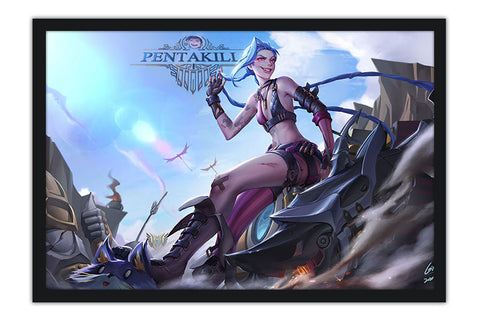Poster League Of Legends - LOL - Jinx Pentakill - Games