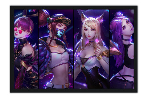 Poster League Of Legends - LOL - Kda Evelynn Akali Ahri Kaisa - Games