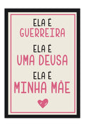 Poster Especial Dia das Mães - Mãe Guerreira - Frases