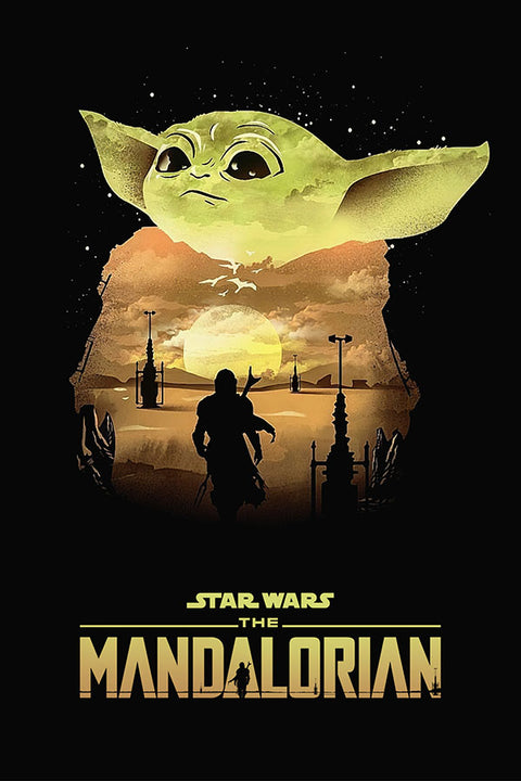 Poster Baby Yoda - Mandaloriano - Mandalorian - Séries
