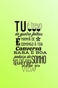 Poster Tu é Trevo De Quatro Folhas - Frases