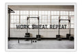 Poster Work Sweat Repeat - Frases