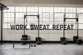 Poster Work Sweat Repeat - Frases