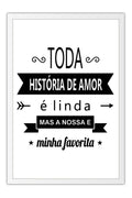 Poster Toda História de Amor é Linda - Frases