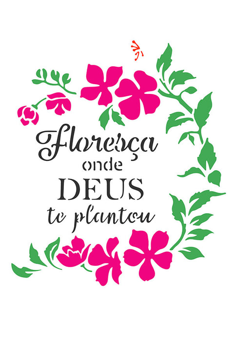 Poster Floresça Aonde Deus Te Plantou - Frases