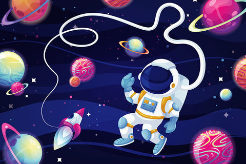 Poster Astronauta - Quarto De Bebê - Baby Room - Infantil