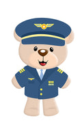 Poster Urso Piloto - Avião - Quarto De Bebê - Baby Room - Infantil