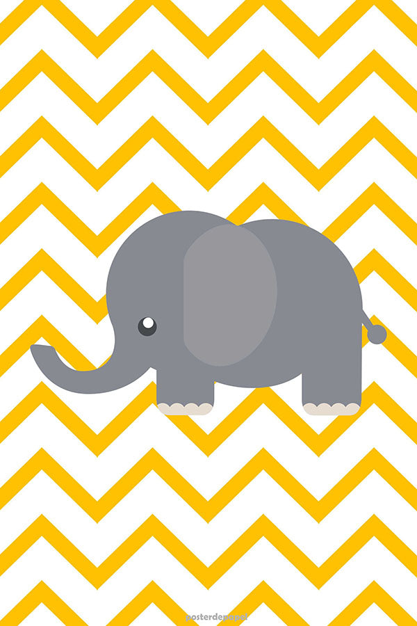 Poster Elefante - Quarto De Bebê - Baby Room - Infantil