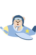 Poster Urso - Avião - Quarto De Bebê - Baby Room - Infantil