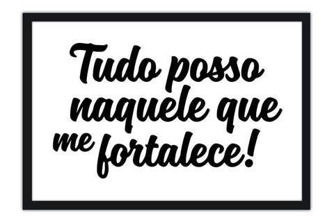 Poster Tudo Posso Naquele Que Me Fortalece - Religião - Versículos - Frases