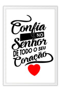 Poster Confia No Senhor De Todo Coração 2 - Religião - Versículos - Frases