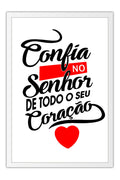Poster Confia No Senhor De Todo Coração - Religião - Versículos - Frases