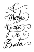 Poster A Minha Graça Te Basta - Religião - Versículos - Frases