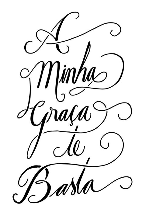 Poster A Minha Graça Te Basta - Religião - Versículos - Frases